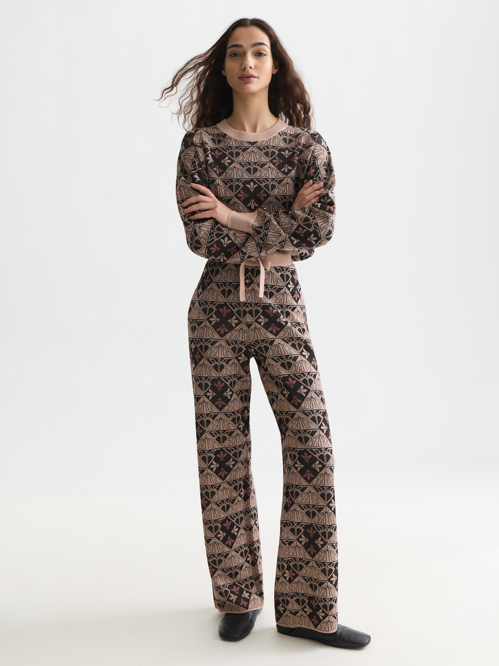 Monogram jacquard relaxed pullover
