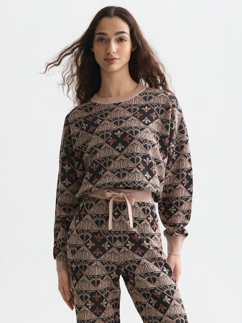 Monogram jacquard relaxed pullover