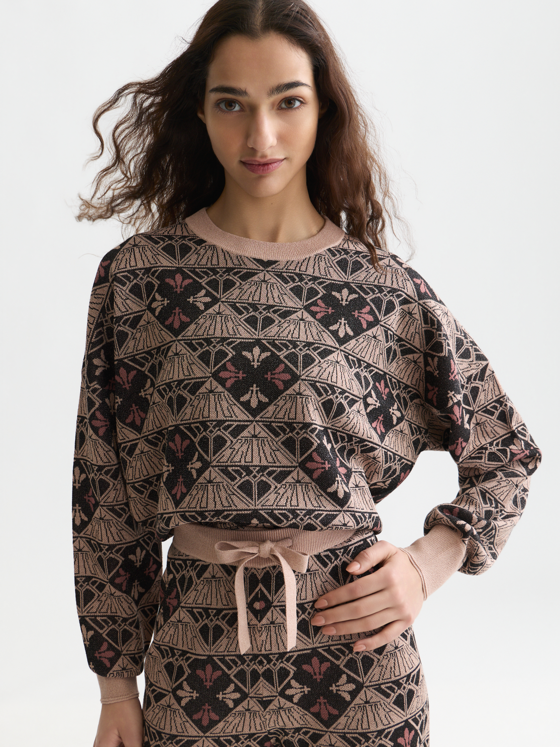 Monogram jacquard relaxed pullover