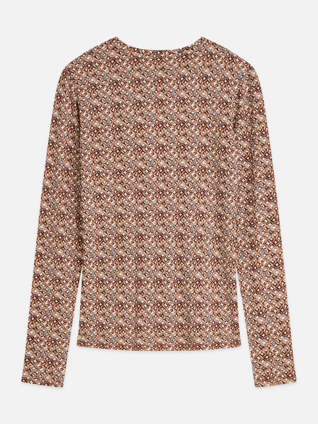 Printed long sleeve top