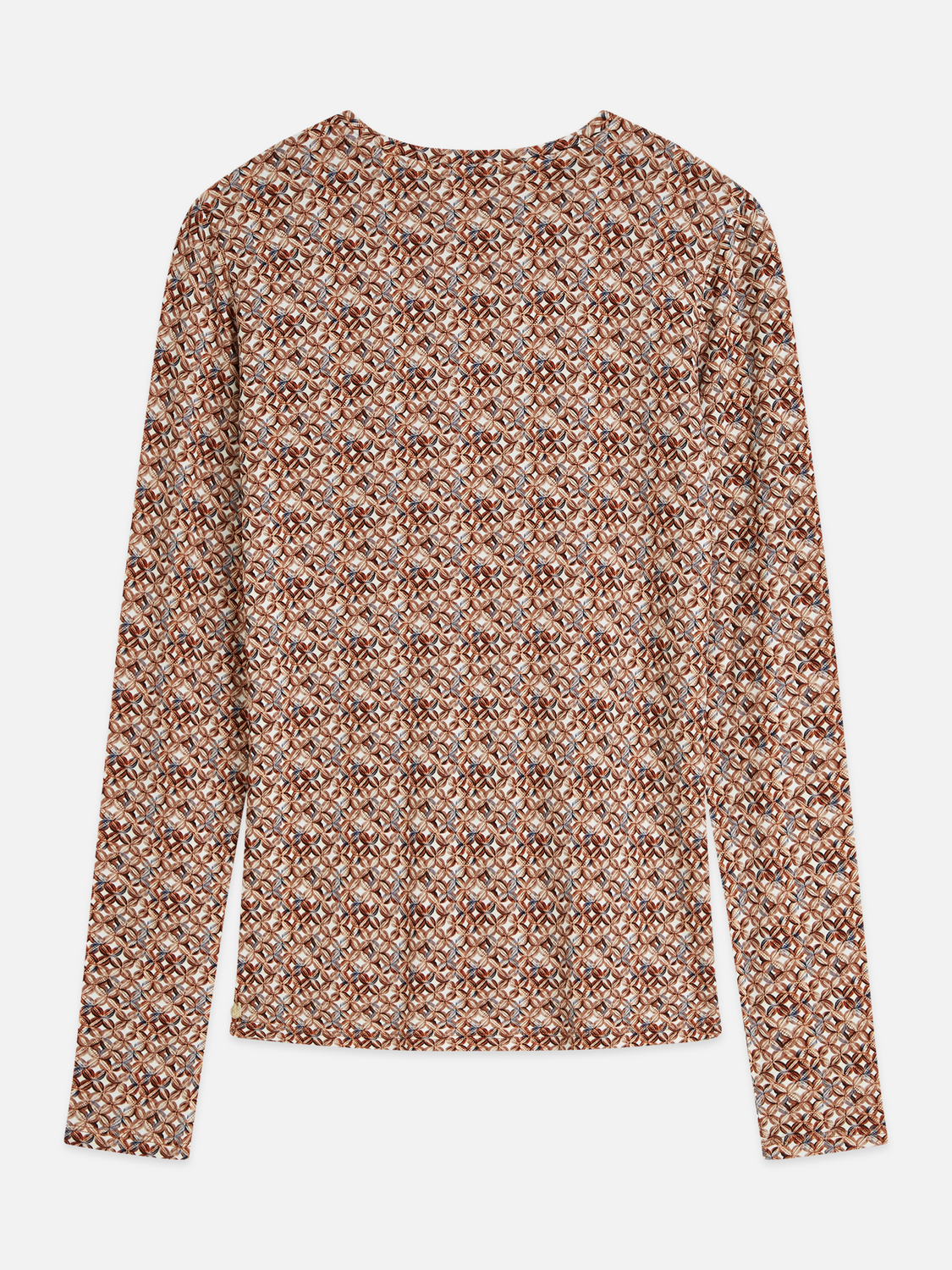 Printed long sleeve top