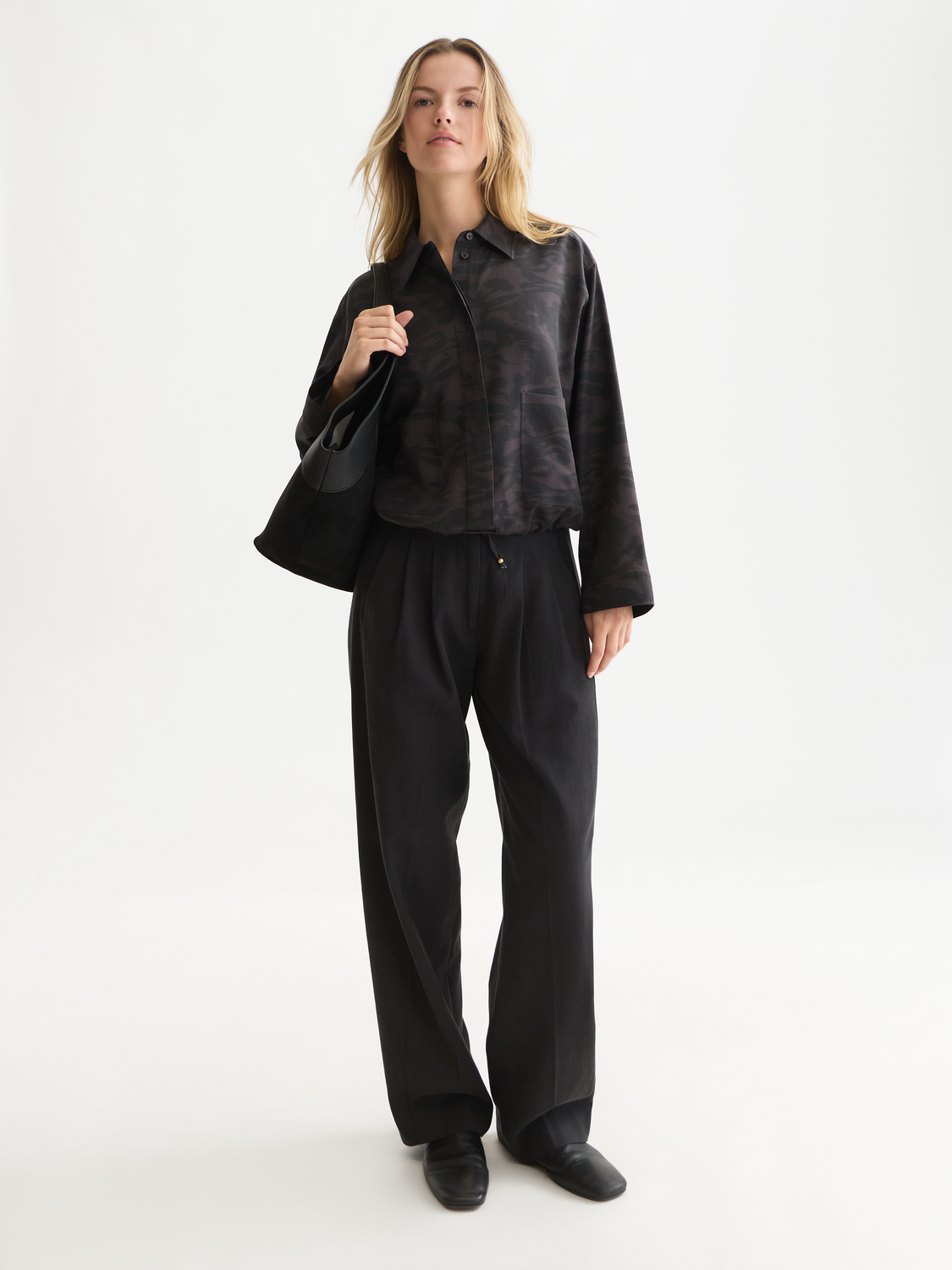 Printed Lyocell Utility Shirt