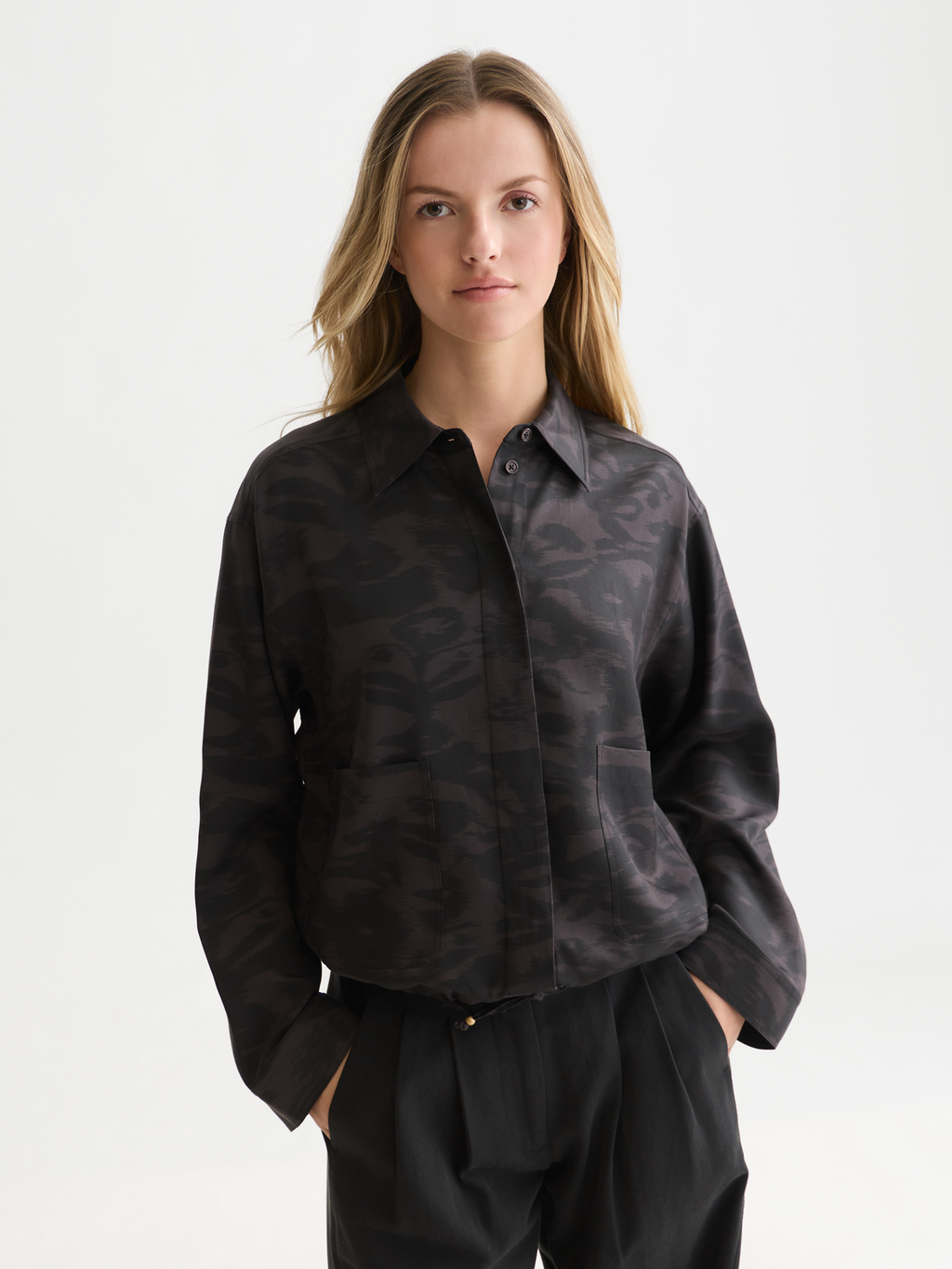 Printed Lyocell Utility Shirt