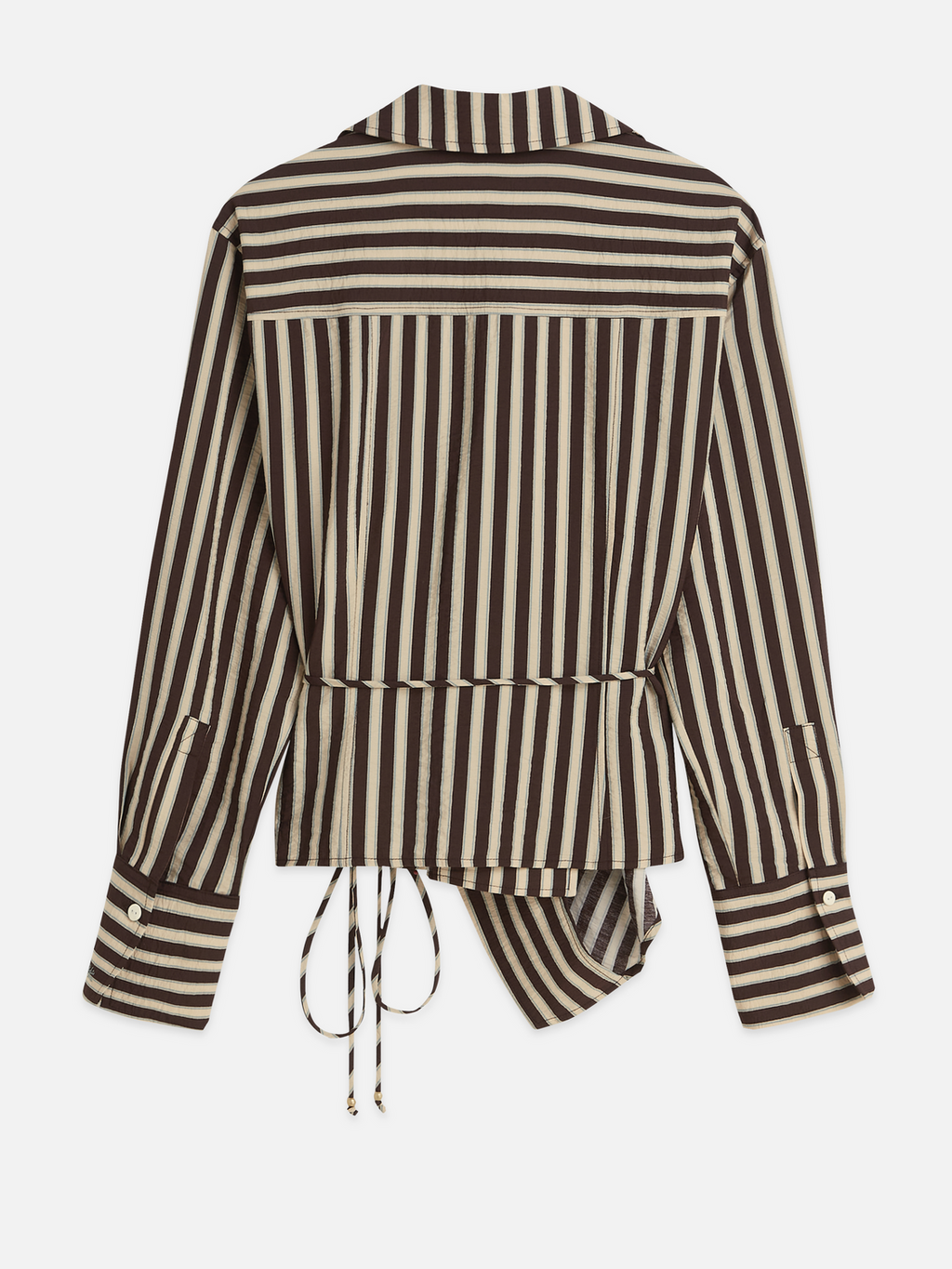 Striped wrap shirt
