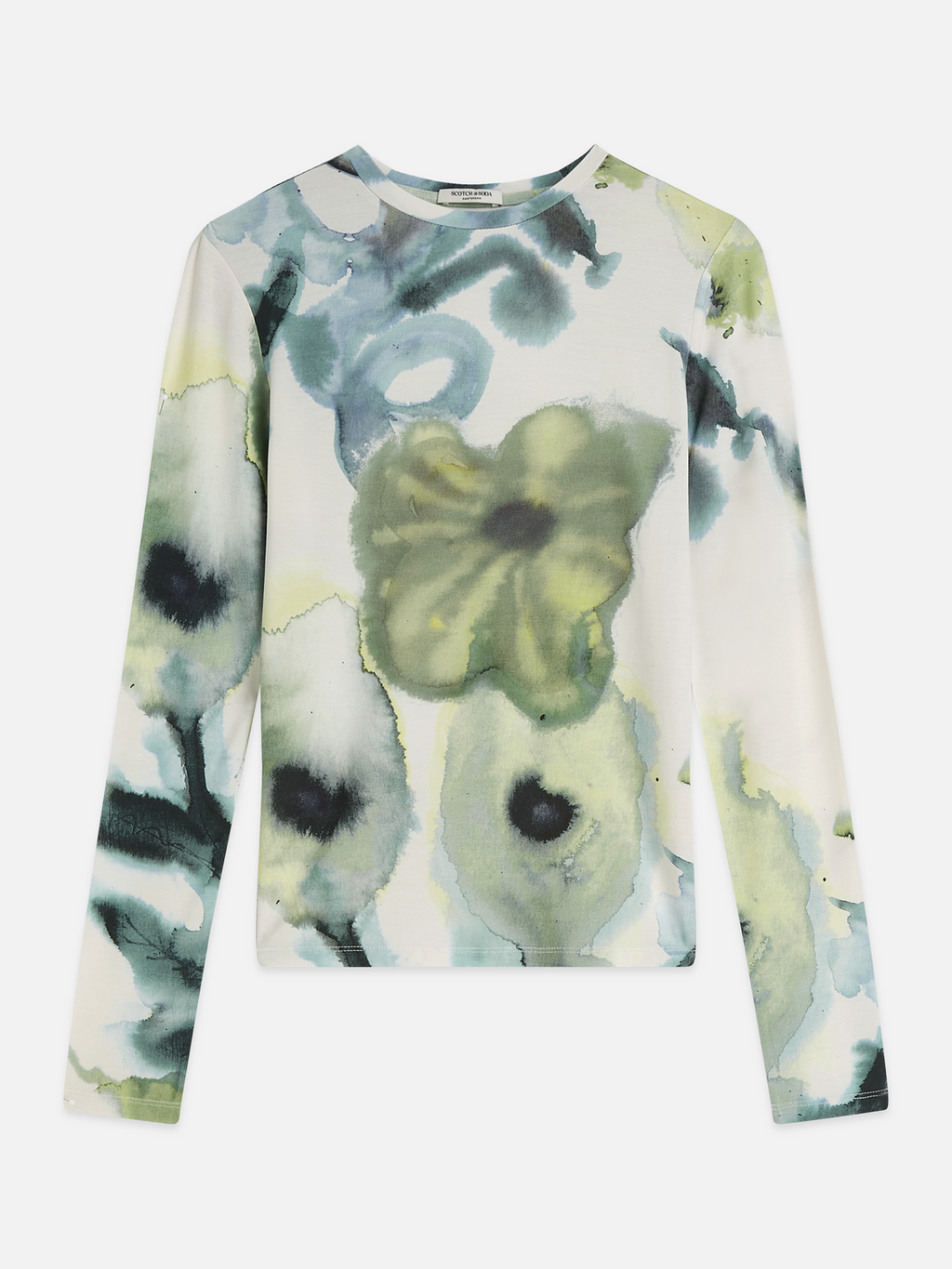 Printed long sleeve top