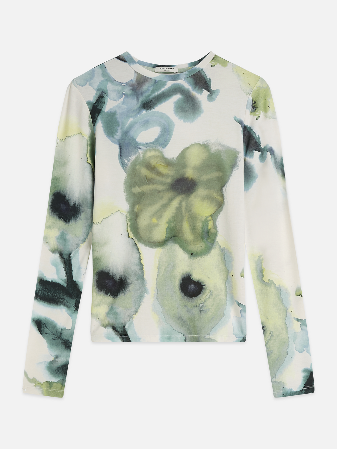 Printed long sleeve top
