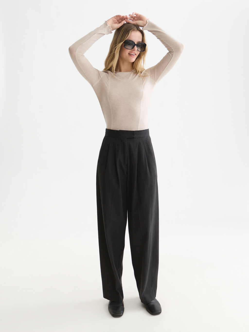Lyocell-Wool Blend Long-Sleeve T-Shirt