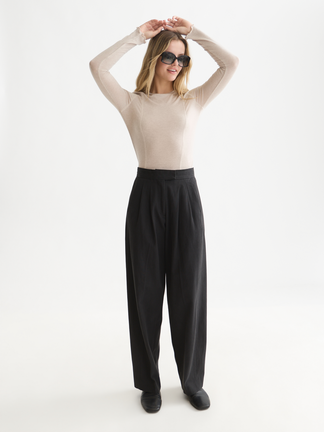 Lyocell-Wool Blend Long-Sleeve T-Shirt