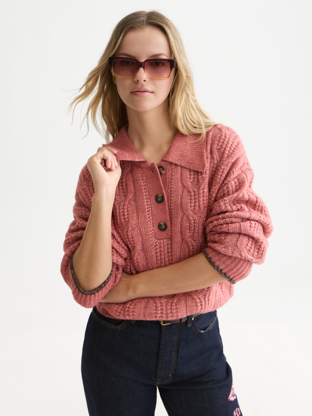 Cable Stitch Boxy Pullover