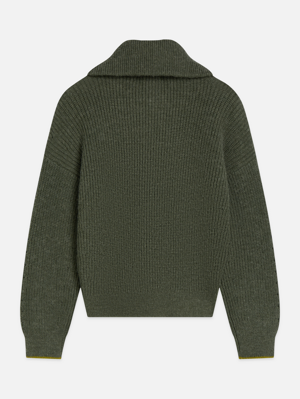 Half-Zip Cotton-Wool Blend Relaxed Pullover