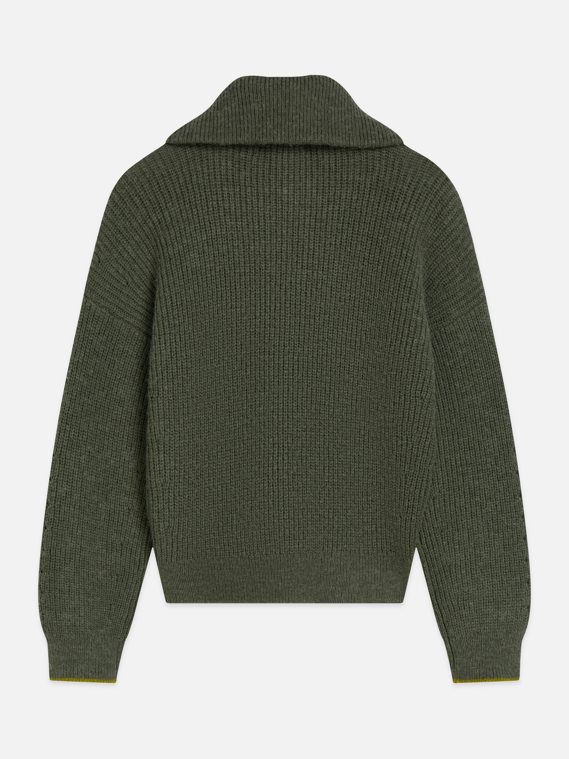 Half-Zip Cotton-Wool Blend Relaxed Pullover