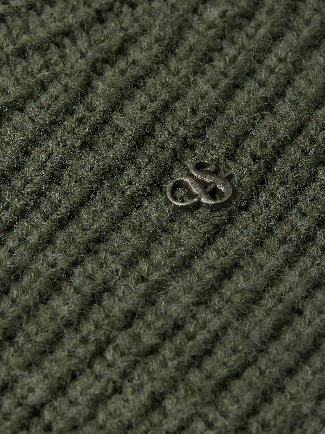 Half-Zip Cotton-Wool Blend Relaxed Pullover