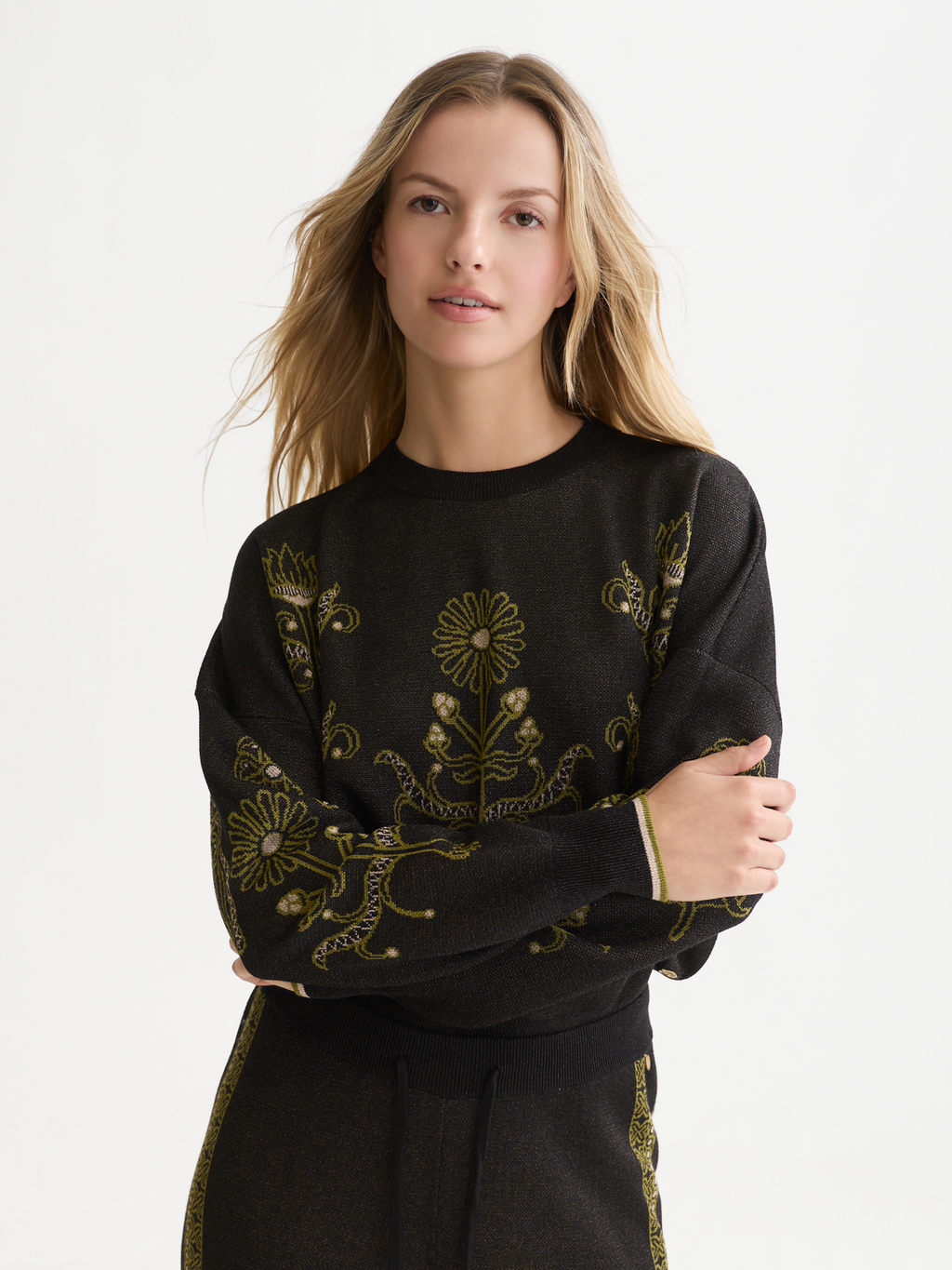 Jacquard Knit Relaxed Pullover