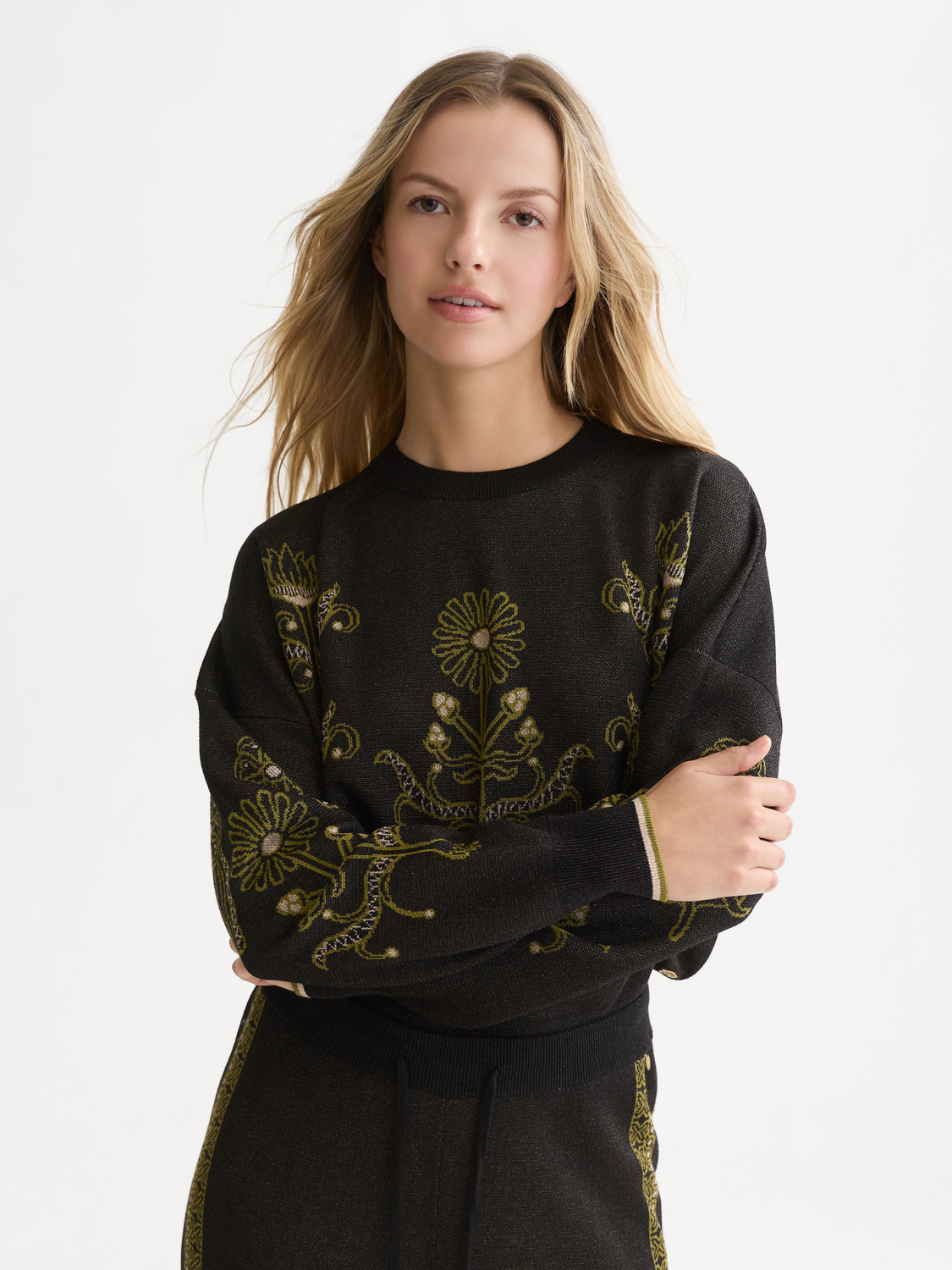Jacquard Knit Relaxed Pullover