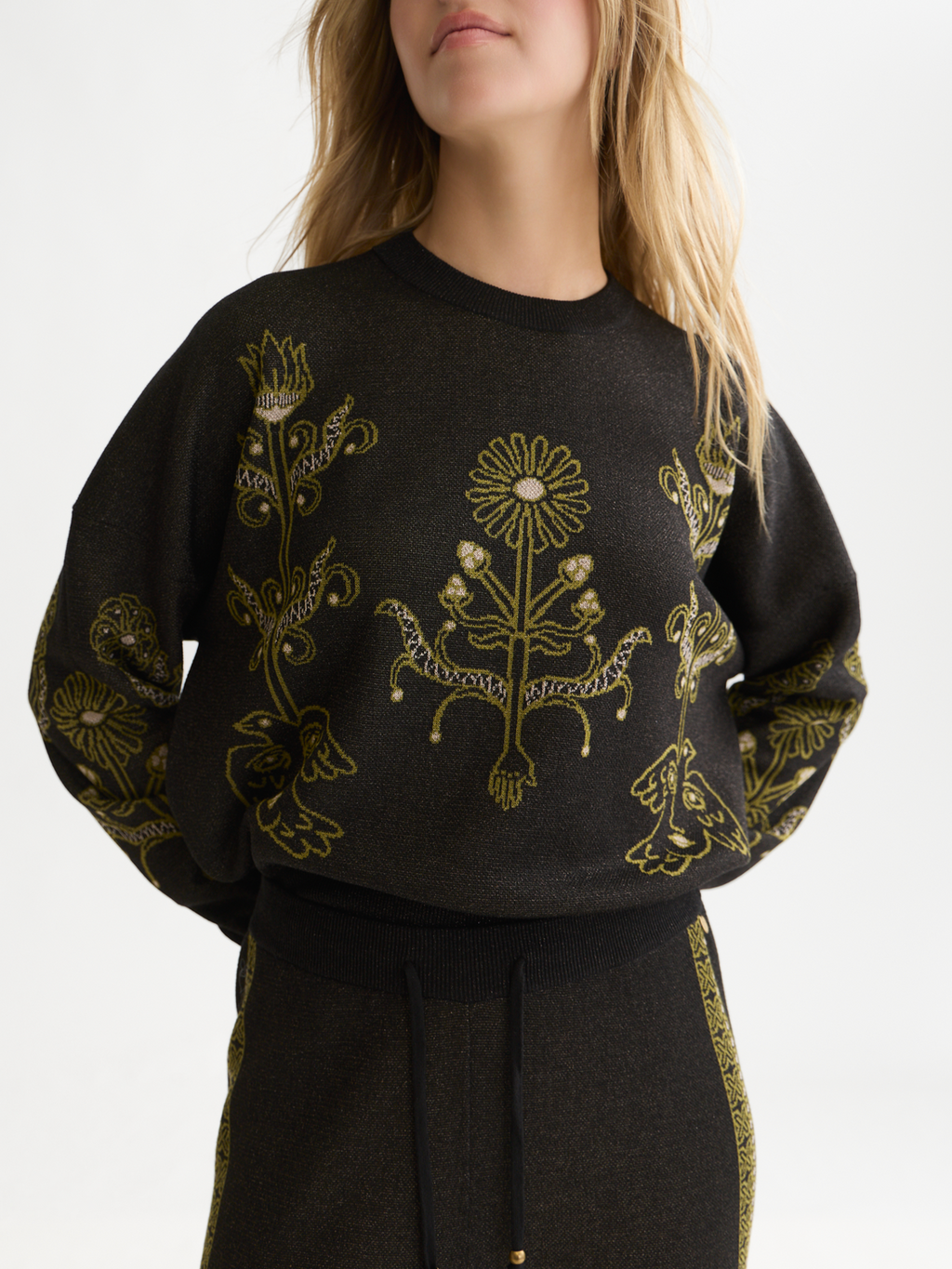 Jacquard Knit Relaxed Pullover