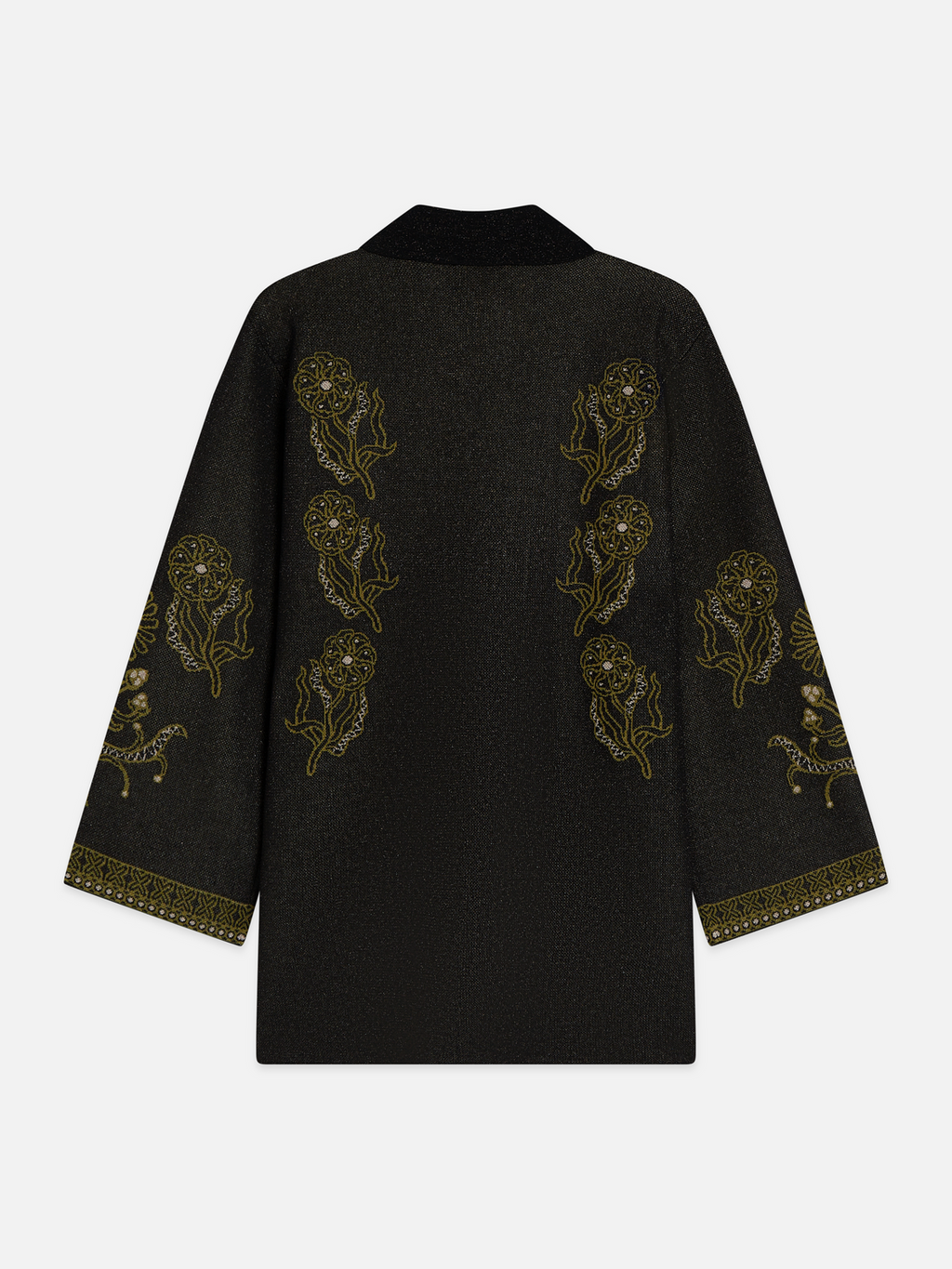 Jacquard Viscose-Blend Knit Relaxed Tunic