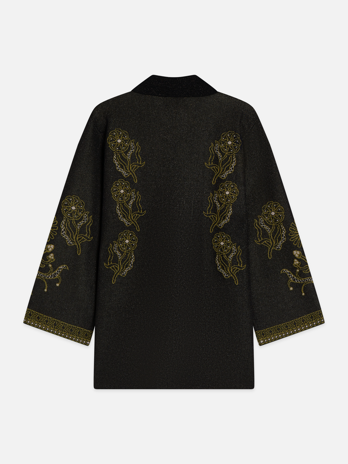 Jacquard Viscose-Blend Knit Relaxed Tunic