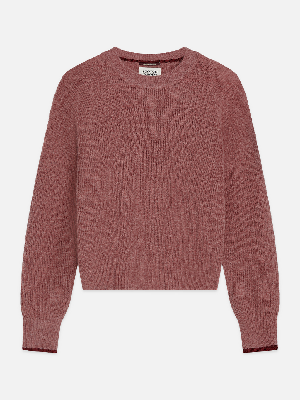 Fuzzy Wool-Alpaca Blend Relaxed Pullover