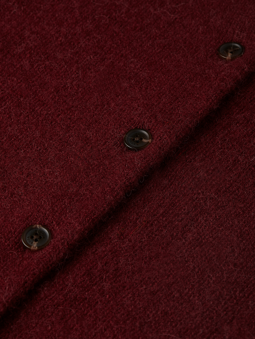 Fuzzy Wool-Alpaca Blend Relaxed Cardigan