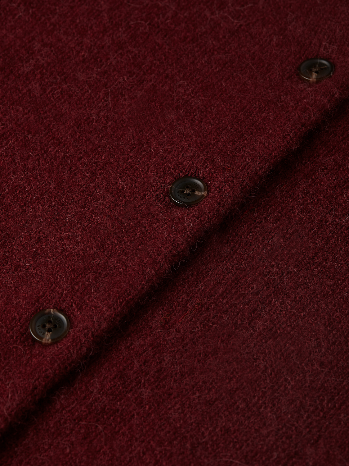 Fuzzy Wool-Alpaca Blend Relaxed Cardigan