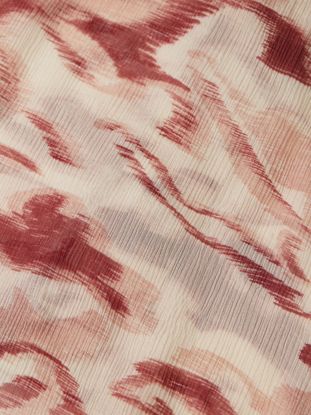 Printed Organza Gathered Blouse