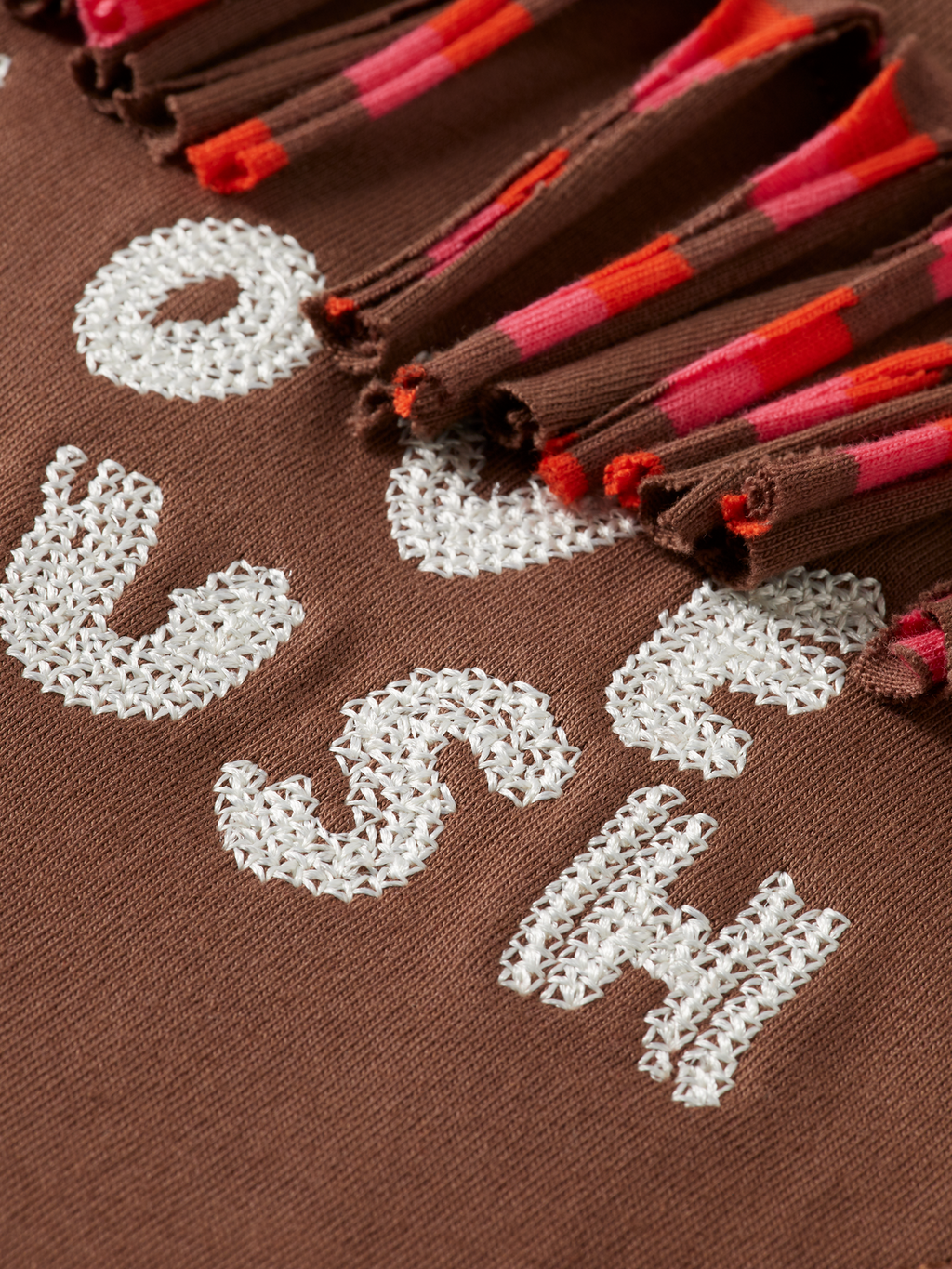 Fringed heart oversized fit sweatshirt