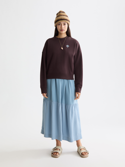 Embroidered logo relaxed fit sweatshirt