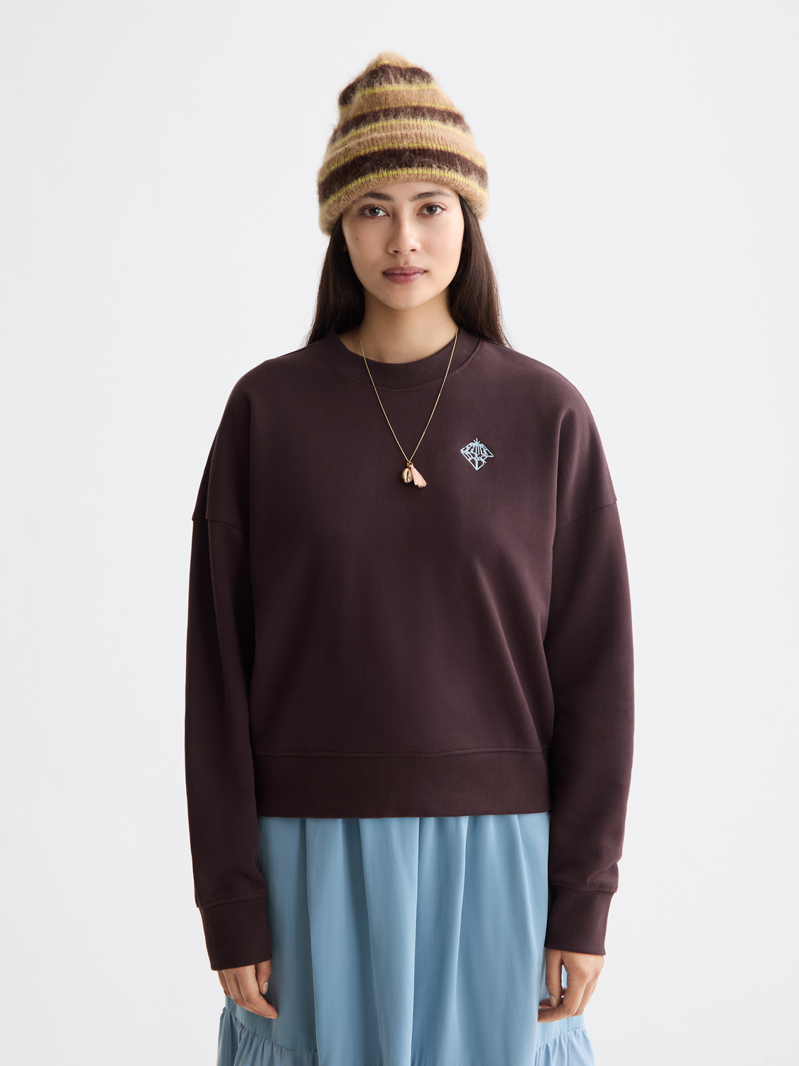 Embroidered logo sweatshirt