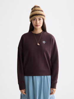 Embroidered logo relaxed fit sweatshirt