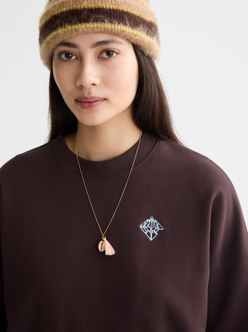 Embroidered logo relaxed fit sweatshirt