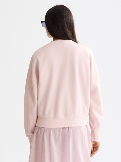 Embroidered logo relaxed fit sweatshirt