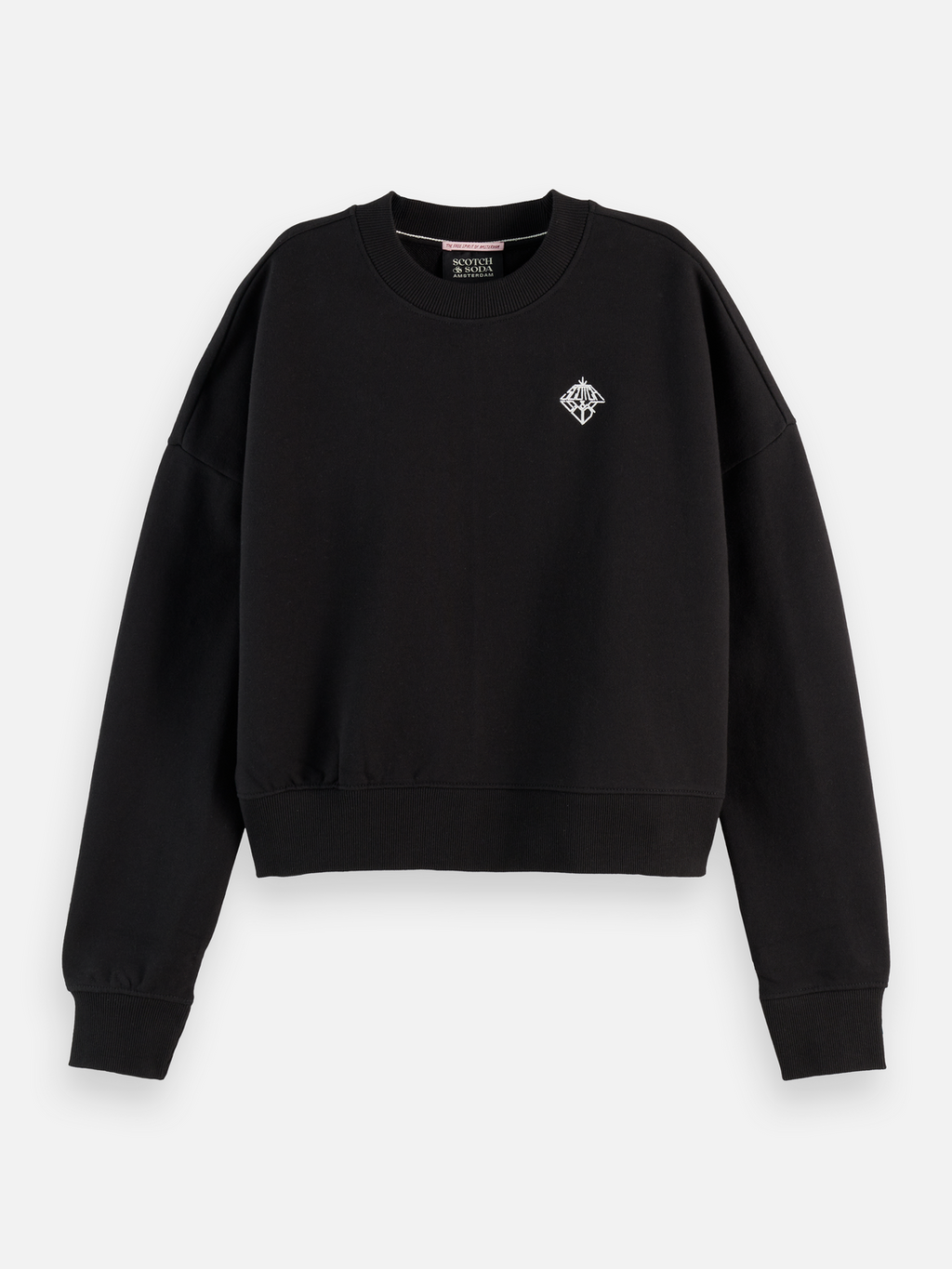 Embroidered logo sweatshirt - BLACK