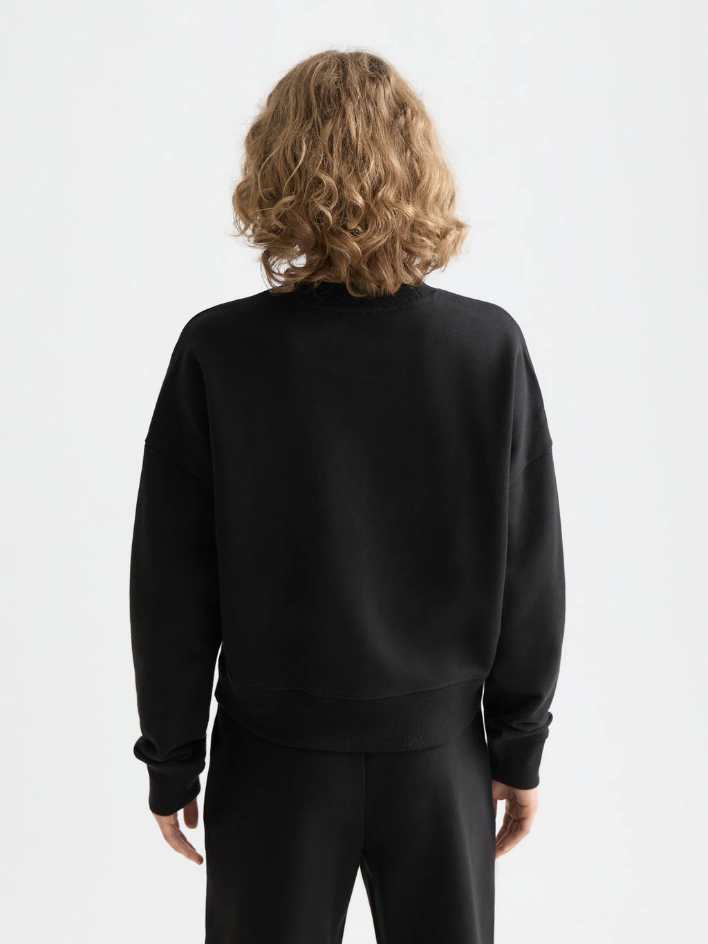 Embroidered logo sweatshirt - BLACK