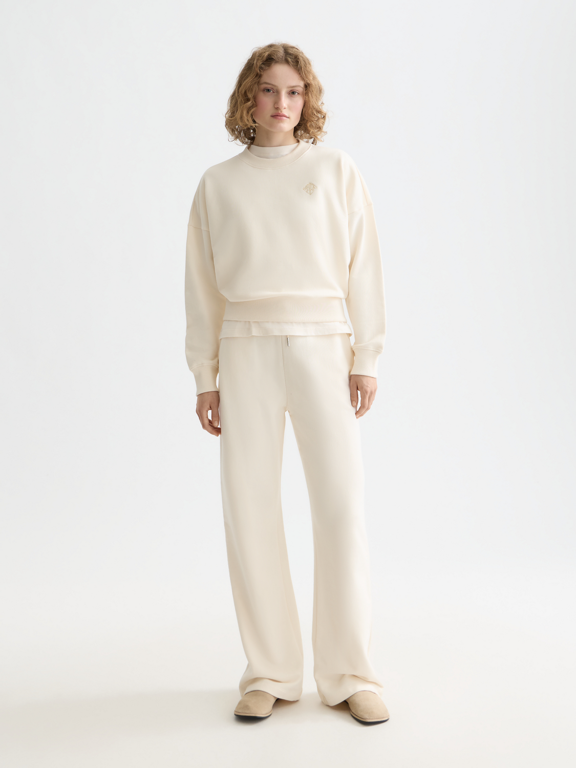 Embroidered logo sweatshirt - OFF WHITE
