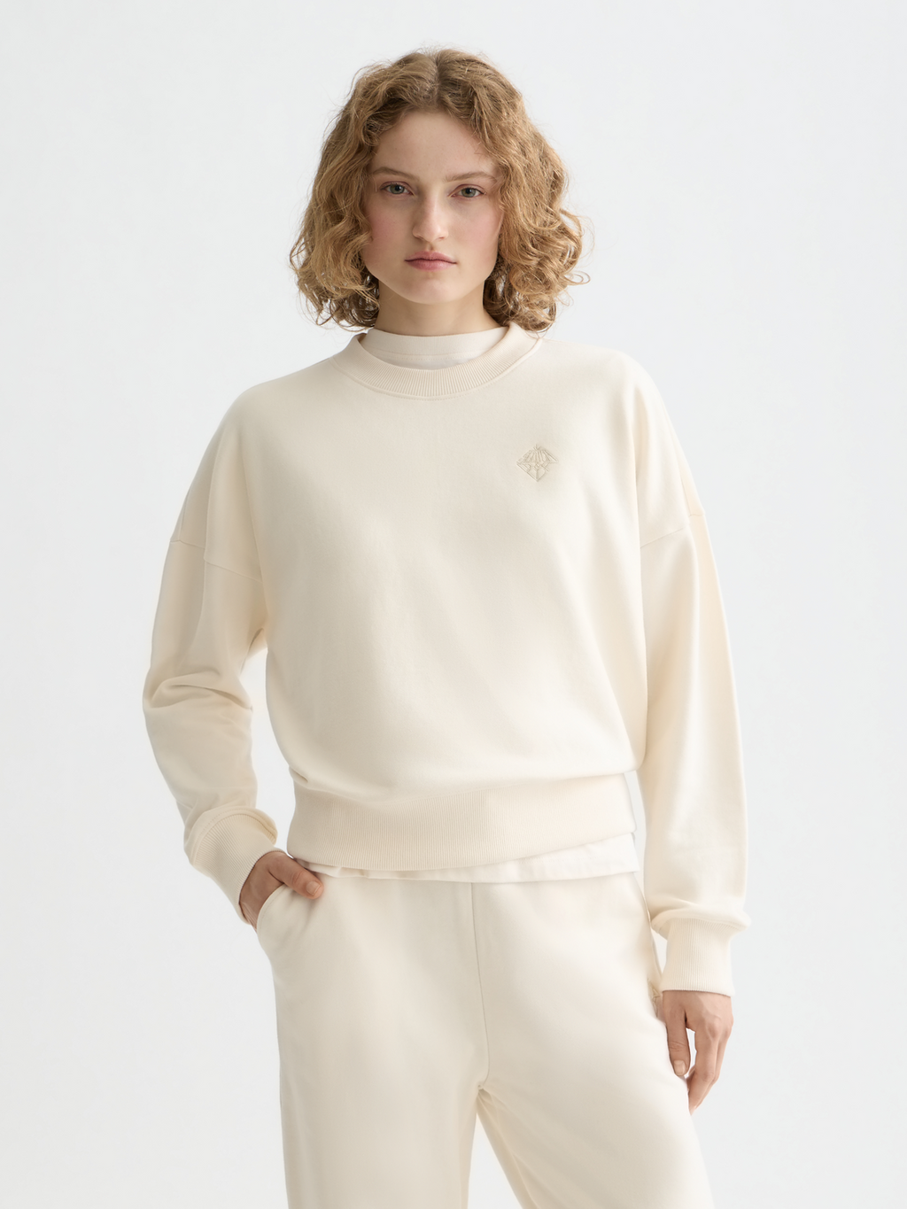 Embroidered logo sweatshirt - OFF WHITE