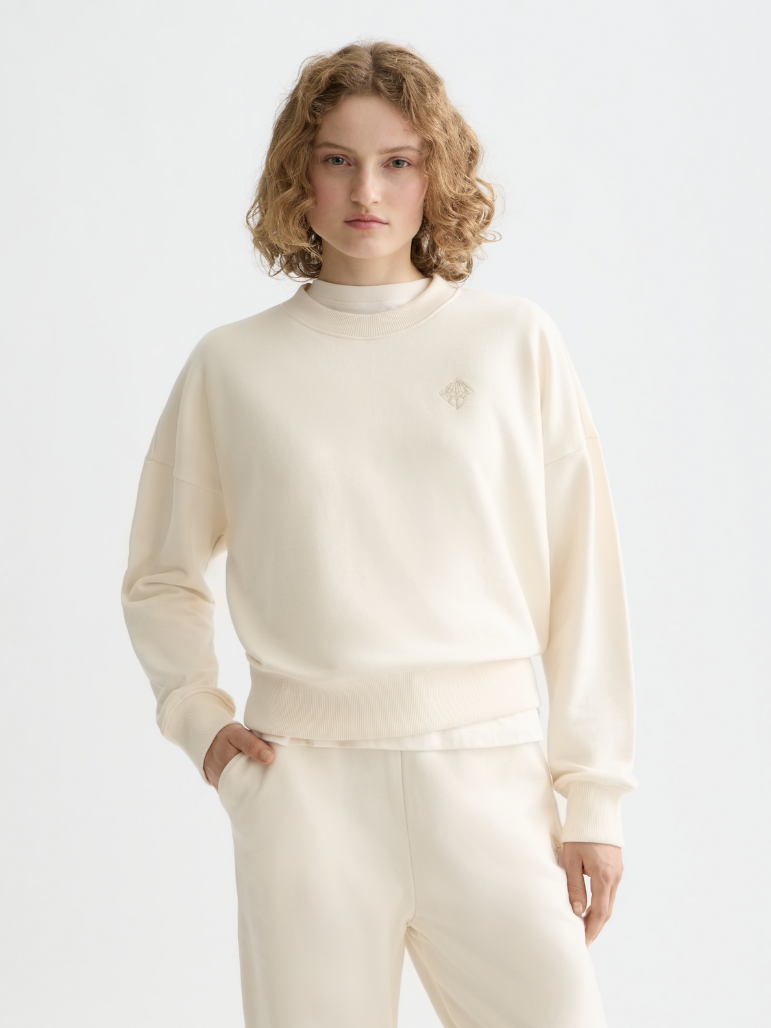 Embroidered logo sweatshirt - OFF WHITE