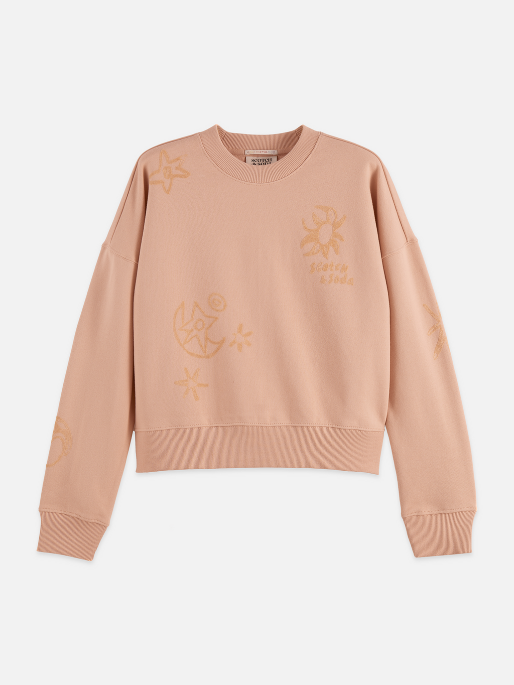 Relaxed flock print sweatshirt