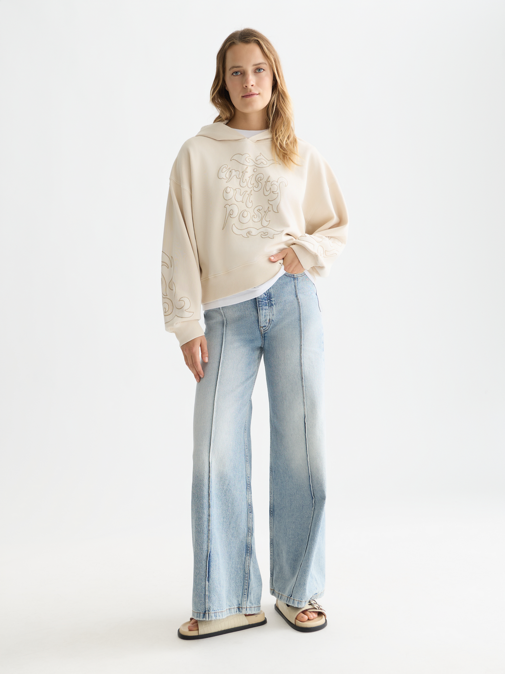 Washed artwork hoodie