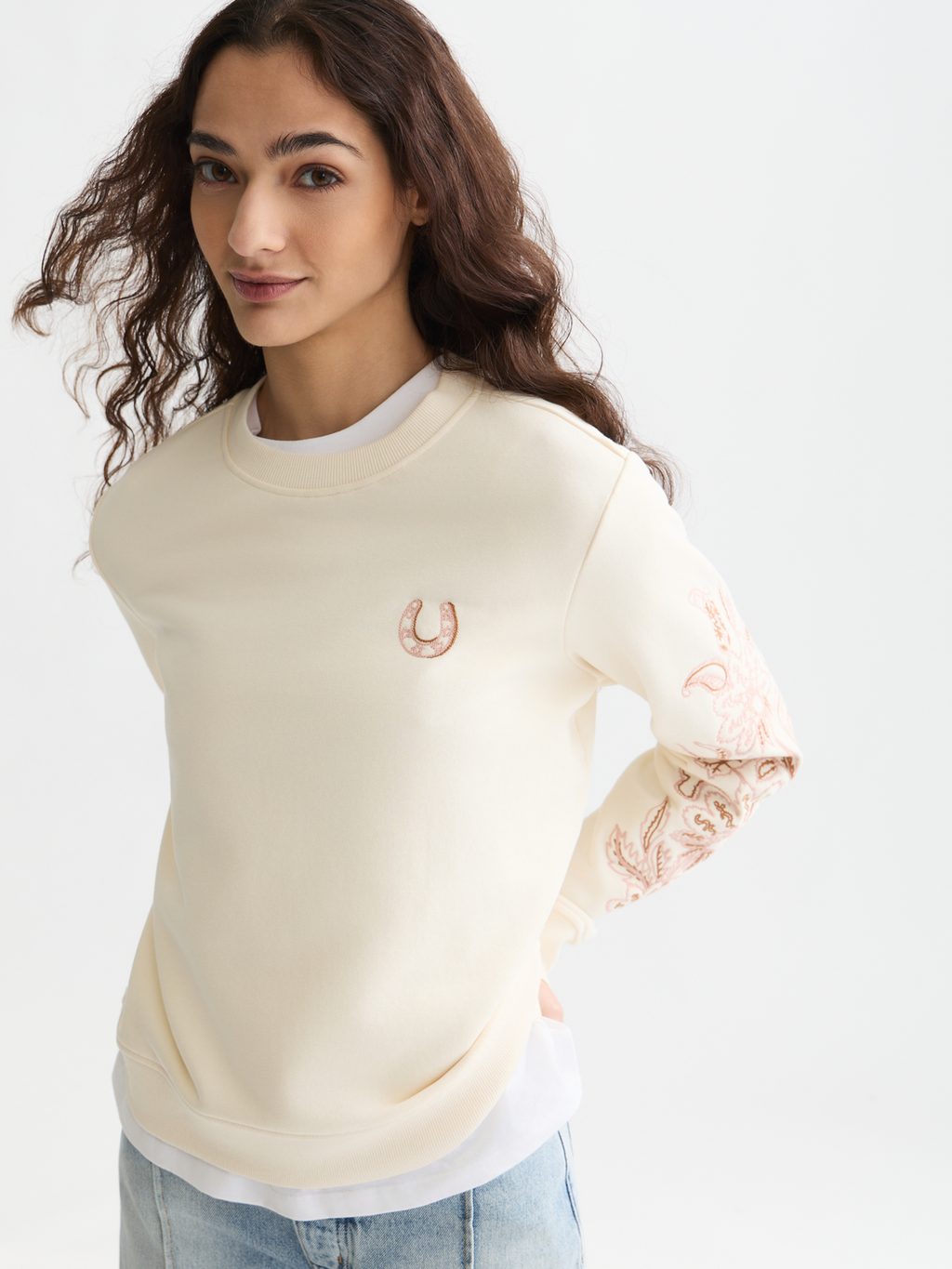 Embroidered regular-fit sweatshirt