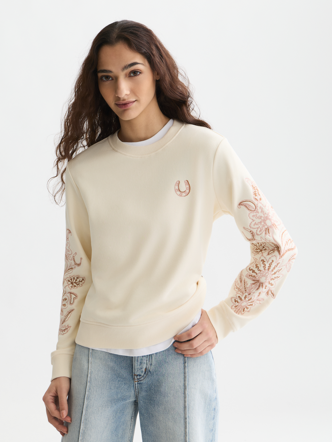 Embroidered regular-fit sweatshirt