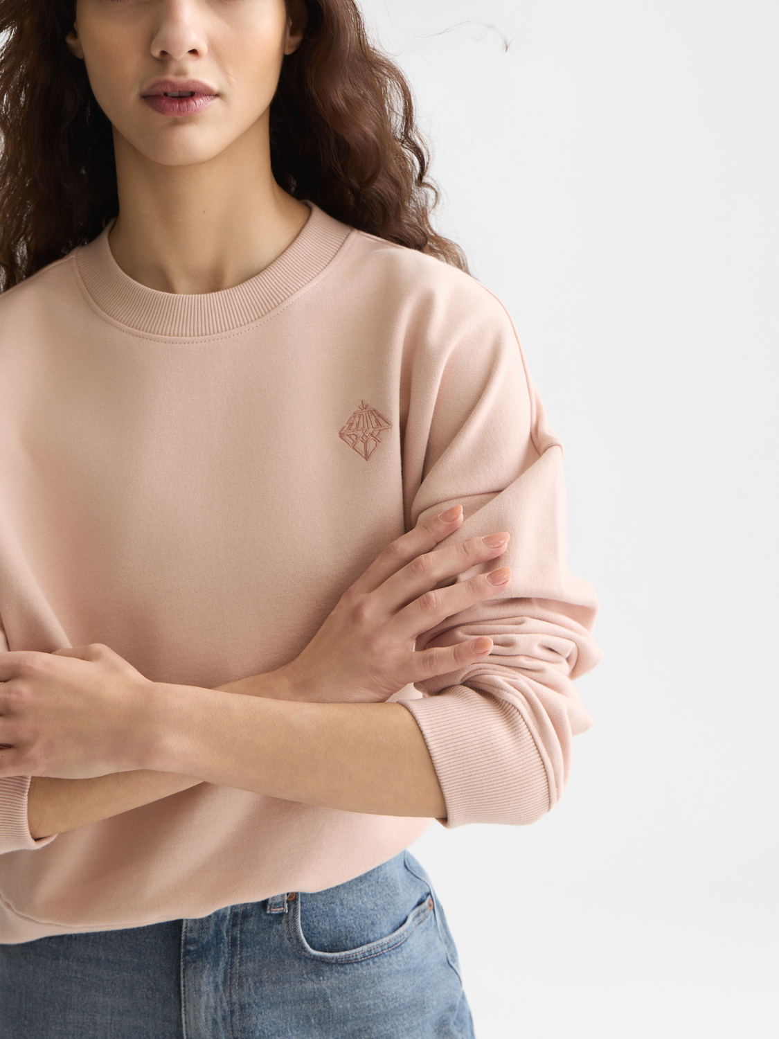 Embroidered logo relaxed-fit sweatshirt