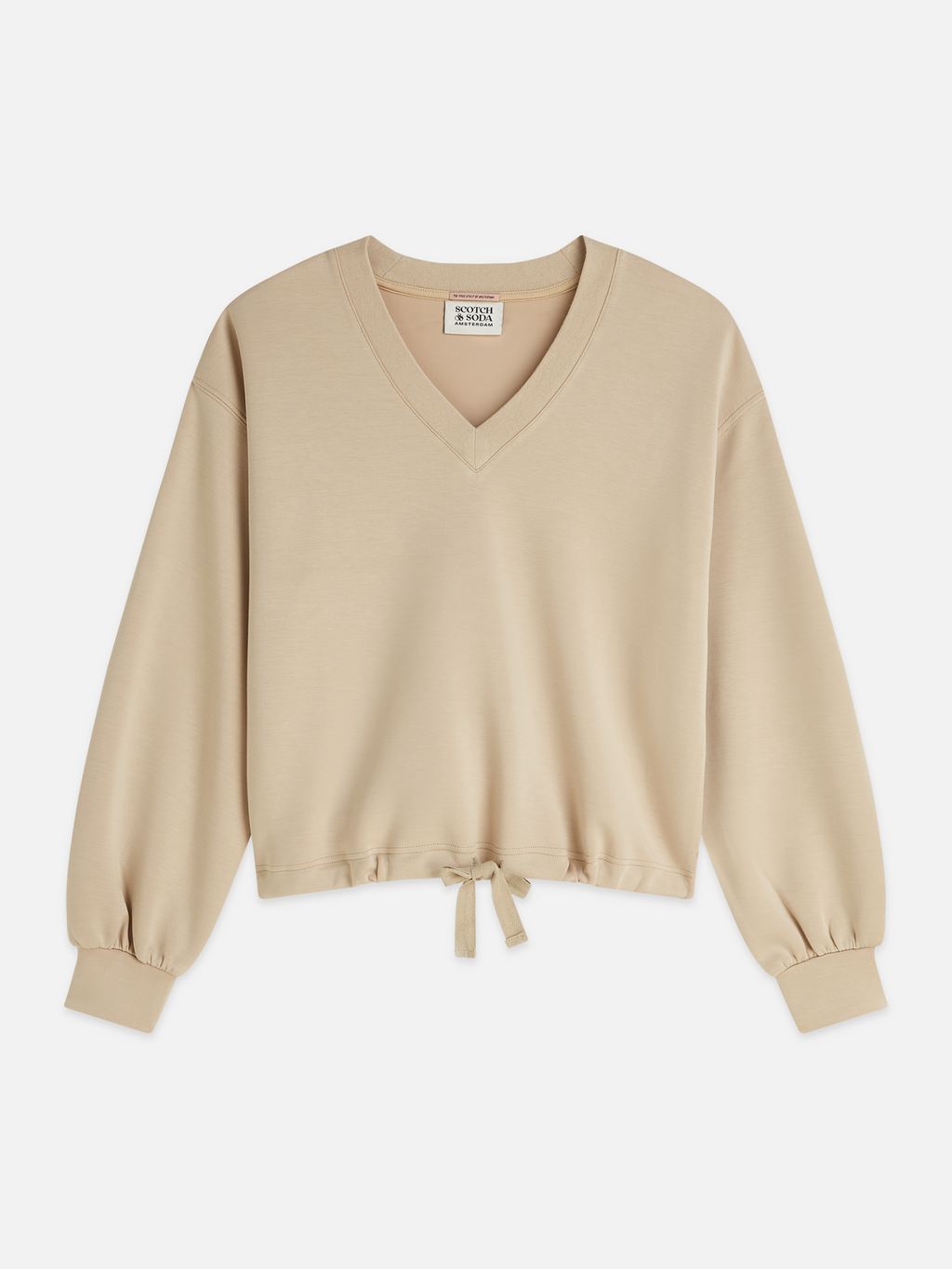 Modal V-neck sweatshirt