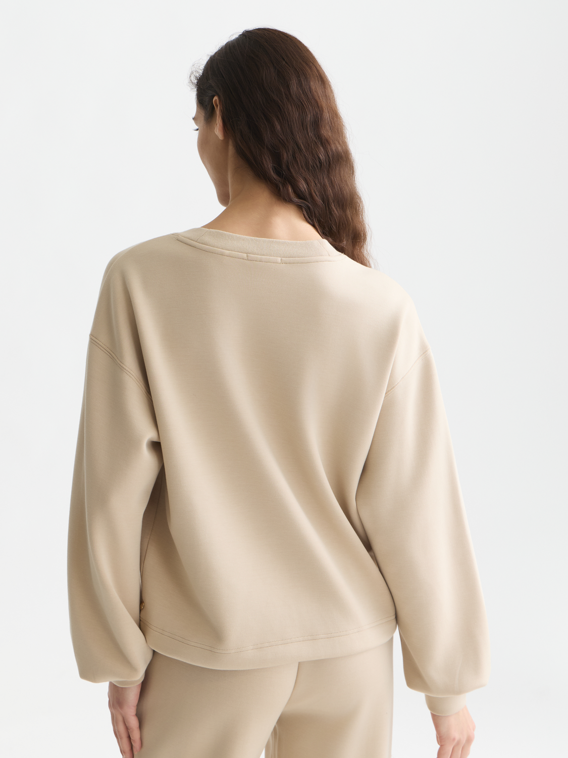 Modal V-neck sweatshirt