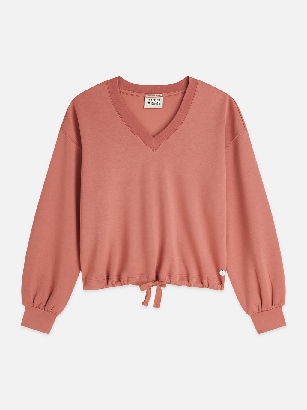 Modal V-neck sweatshirt
