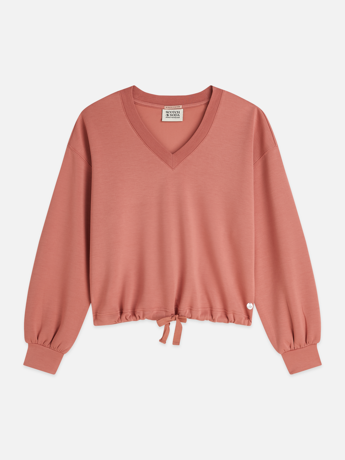 Modal V-neck sweatshirt
