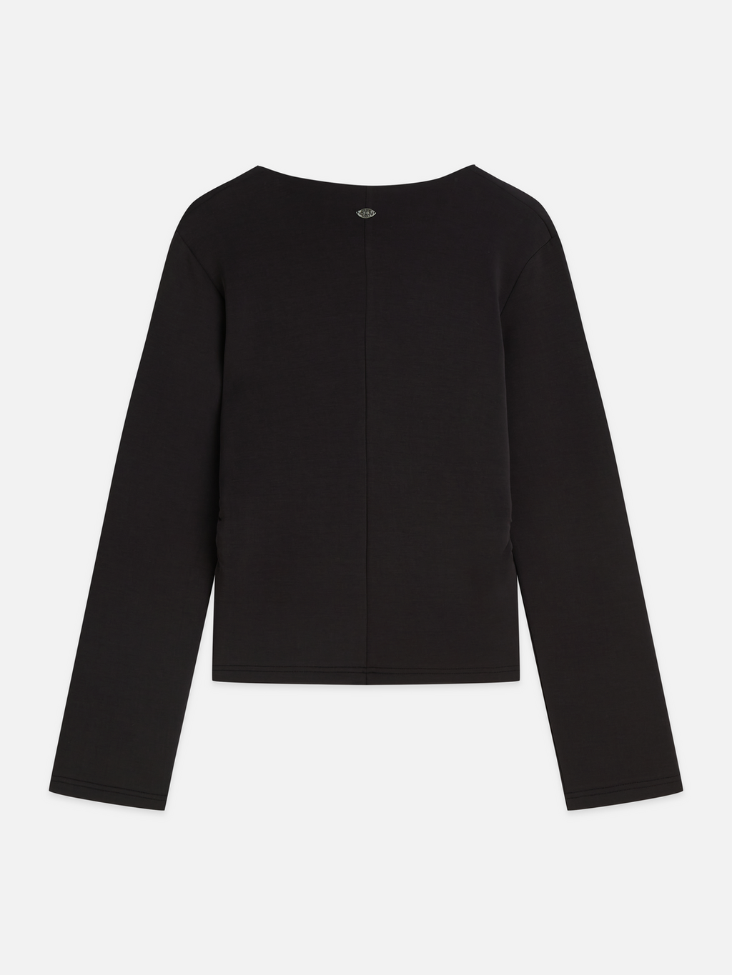 Lyocell-Blend V-Neck Fitted Sweatshirt