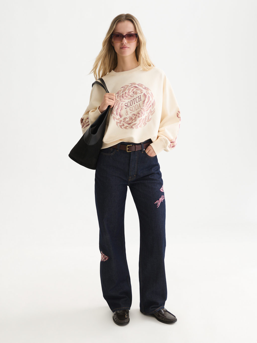 Printed Artwork Cotton Oversized Sweatshirt