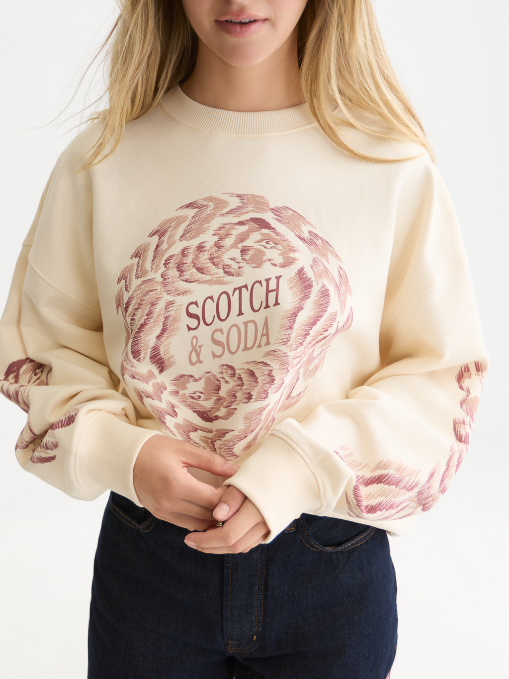 Printed Artwork Cotton Oversized Sweatshirt