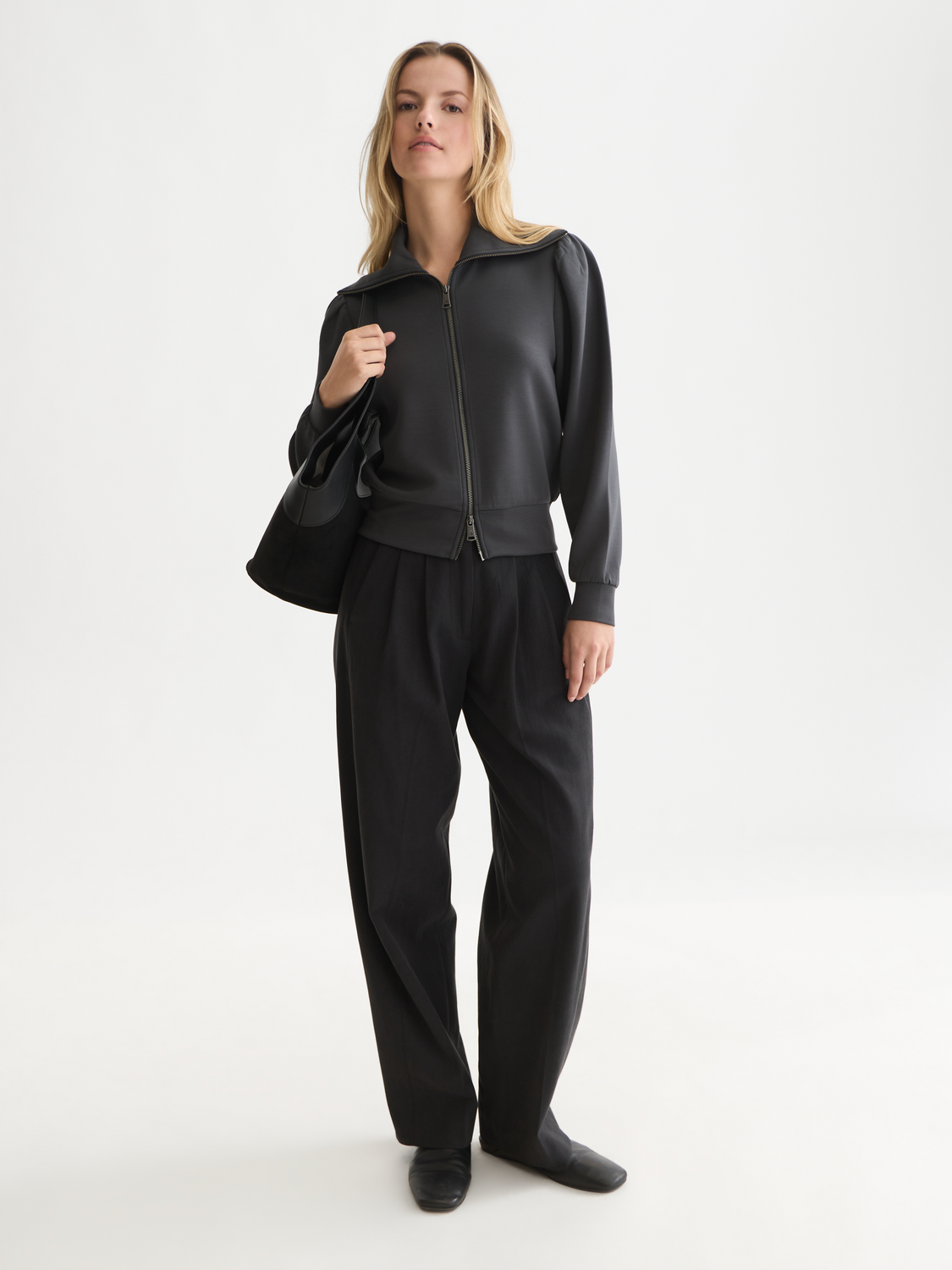 Modal Stretch Jersey Zip Cardigan