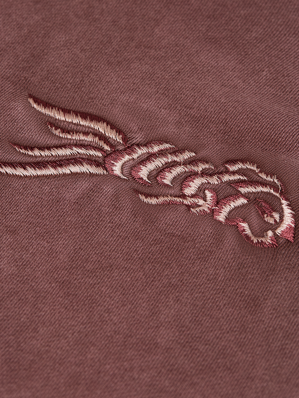 Embroidered Washed Cotton Relaxed Hoodie
